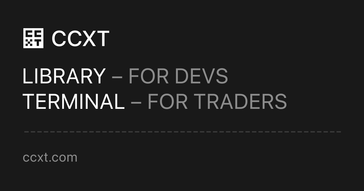 CCXT demo
