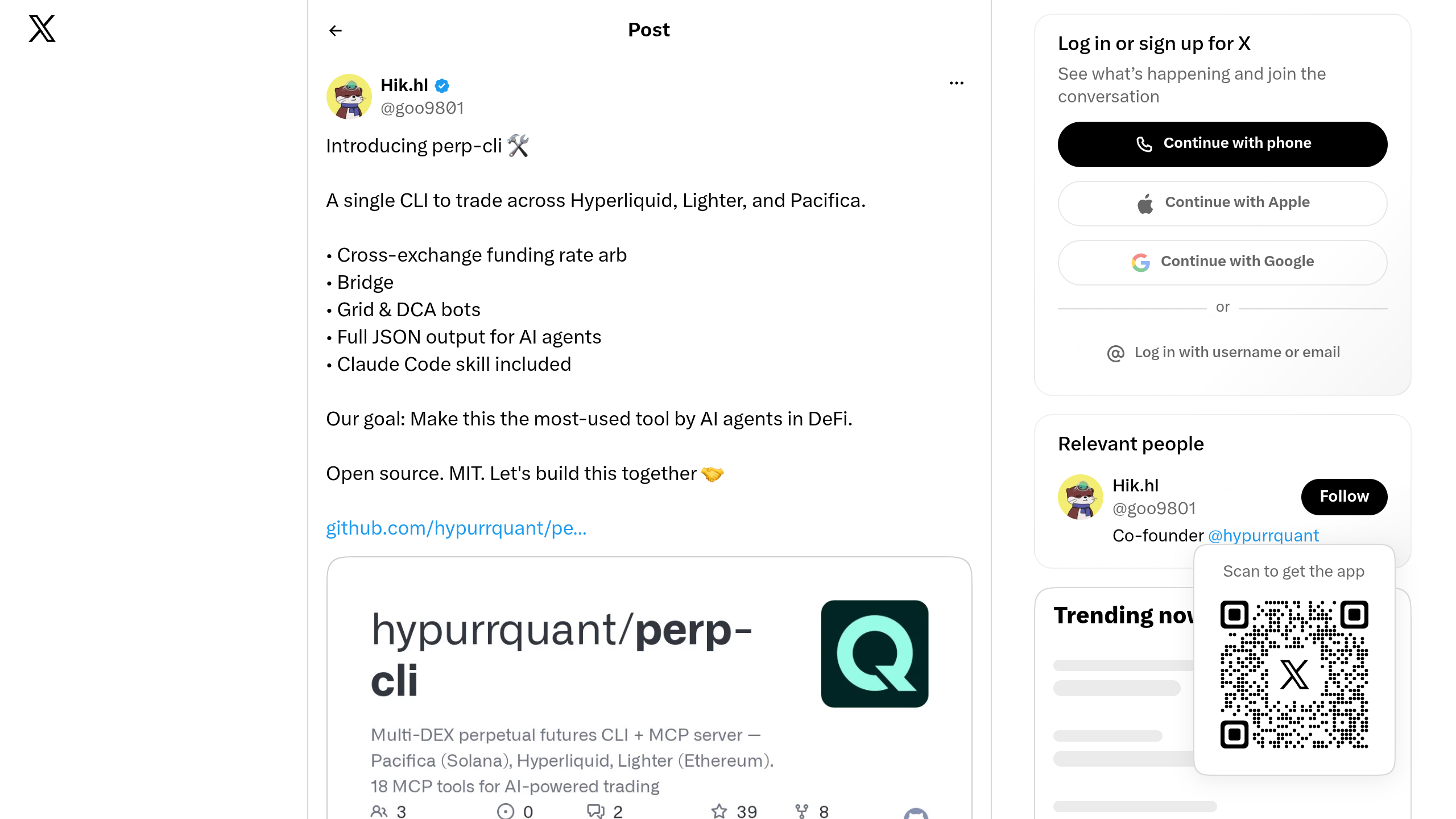 Hypurrquant CLI demo