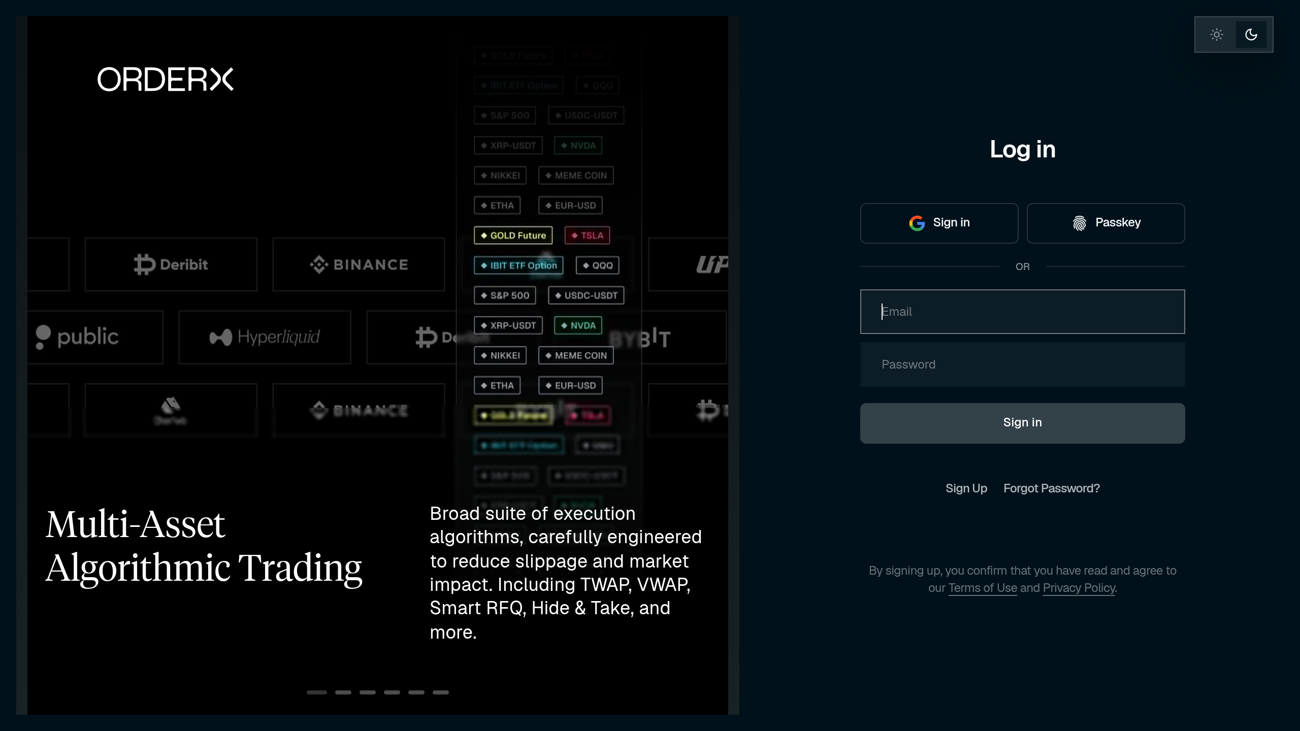 OrderX demo