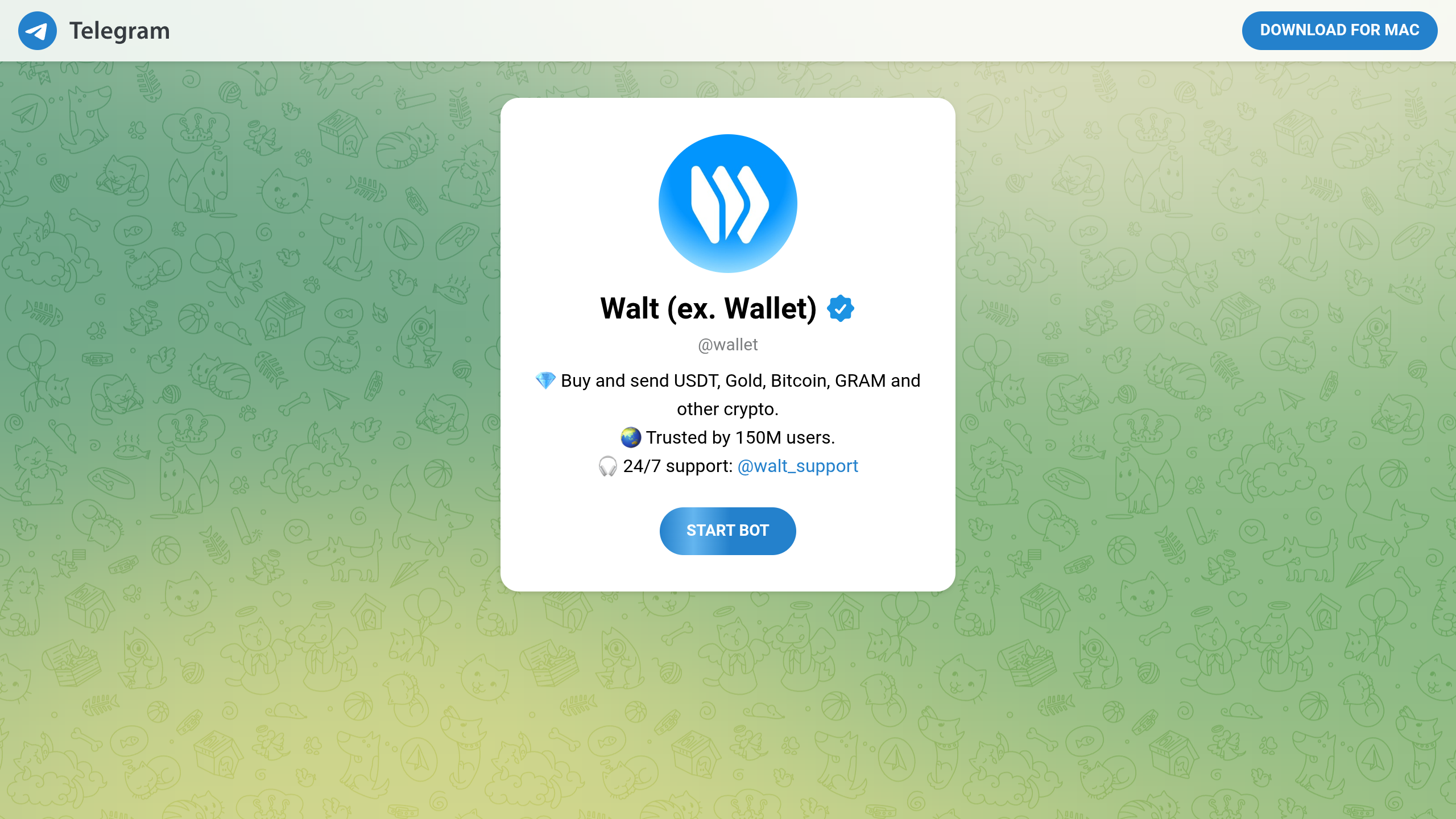 Telegram Wallet demo